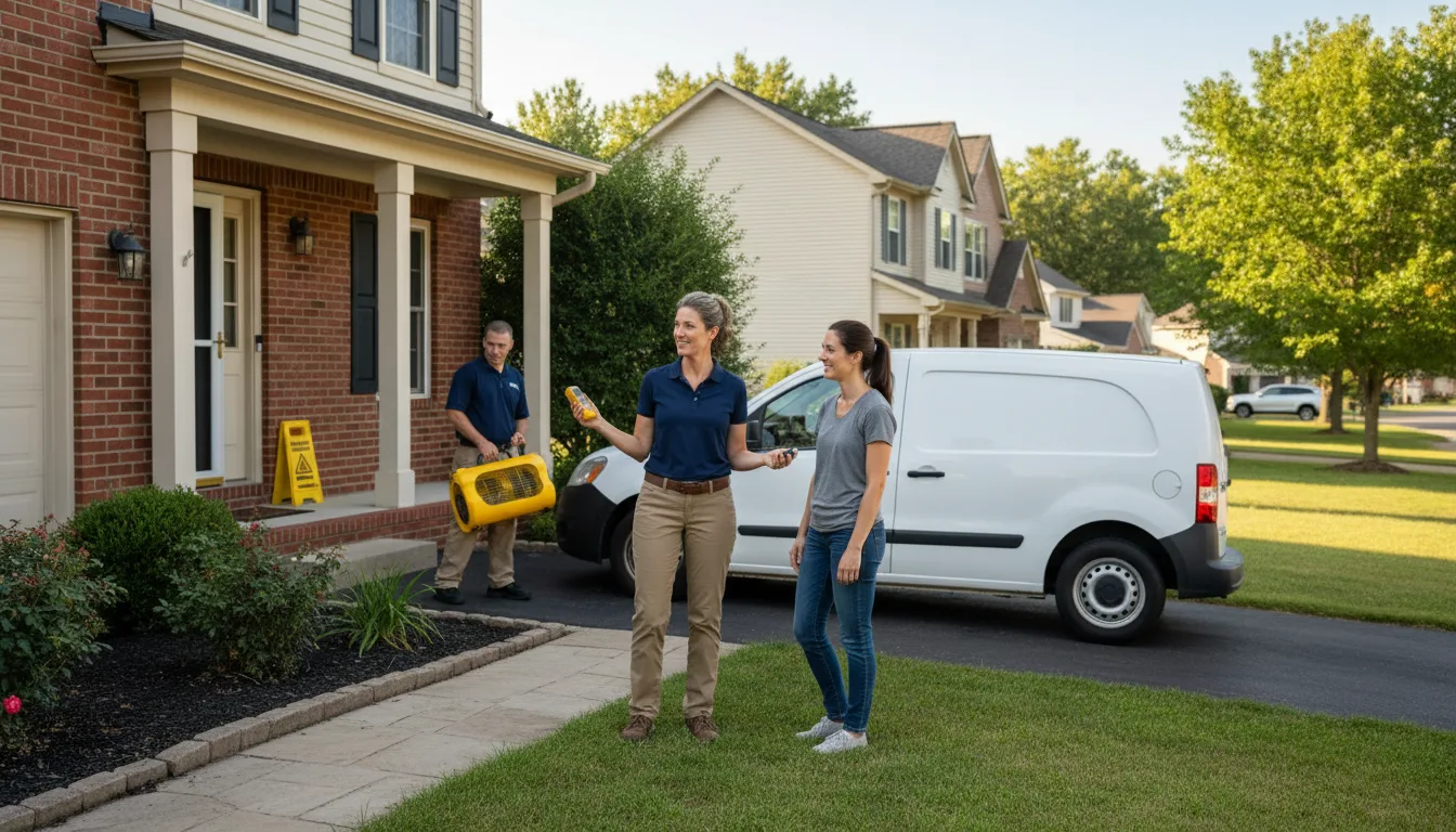 Residential water damage restoration in Claytonville, IL